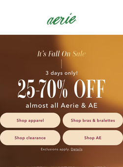 3 DAYS ONLY! It's Fall On Sale