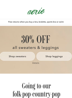 30% OFF ALL SWEATERS AND LEGGINGS! 🤎🤎 