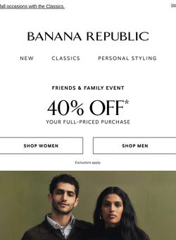 40% off iconic denim, chinos, outerwear, and more