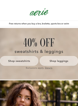 40% off sweatshirts & leggings 👯‍♀️