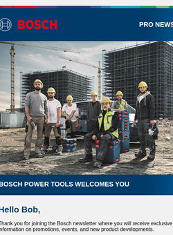 Bosch Power Tools Welcomes You