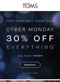 Cyber Monday + Free Shipping | Today Only