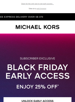 Early Access To Black Friday Is Inside