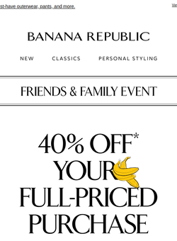 Front page news – 40% off your full-priced purchase