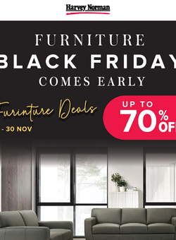 Furniture Black Friday: Stand 1 chance for lucky draw + up to 70%
 off!