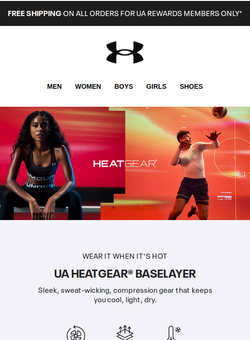 HeatGear handles sweat. Compression supports muscles. Together? Super Power 🦸​