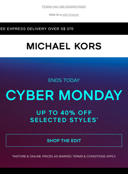 It's Cyber Monday: Shop Up To 40% Off