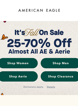 It's Fall On Sale 🍁 25-70% off (almost) all AE & Aerie