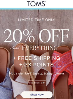 Join Today to Take 20% Off Stunning Sandals