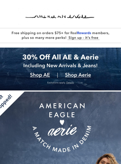 Just dropped: AE x Aerie collab newness + 30% OFF EVERYTHING