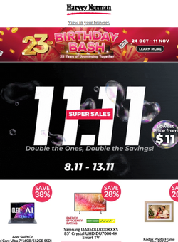 Save BIG on 11.11! Crazy deals from $11 