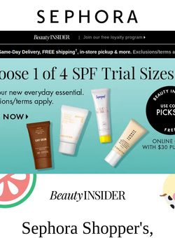 Sephora Shopper, start your summer right with your beauty wins