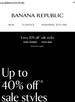 Up to 40% thoughtful sale styles