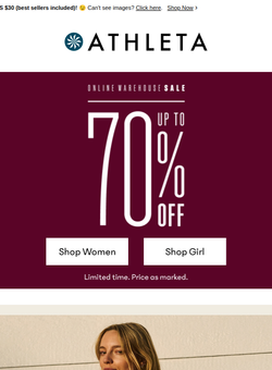 You're getting up to 70% off SO many styles