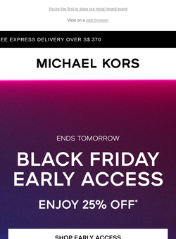 Your Early Access To Black Friday Is Waiting